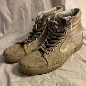 Vans Men's High-Top Sneakers - Beige and Off-White